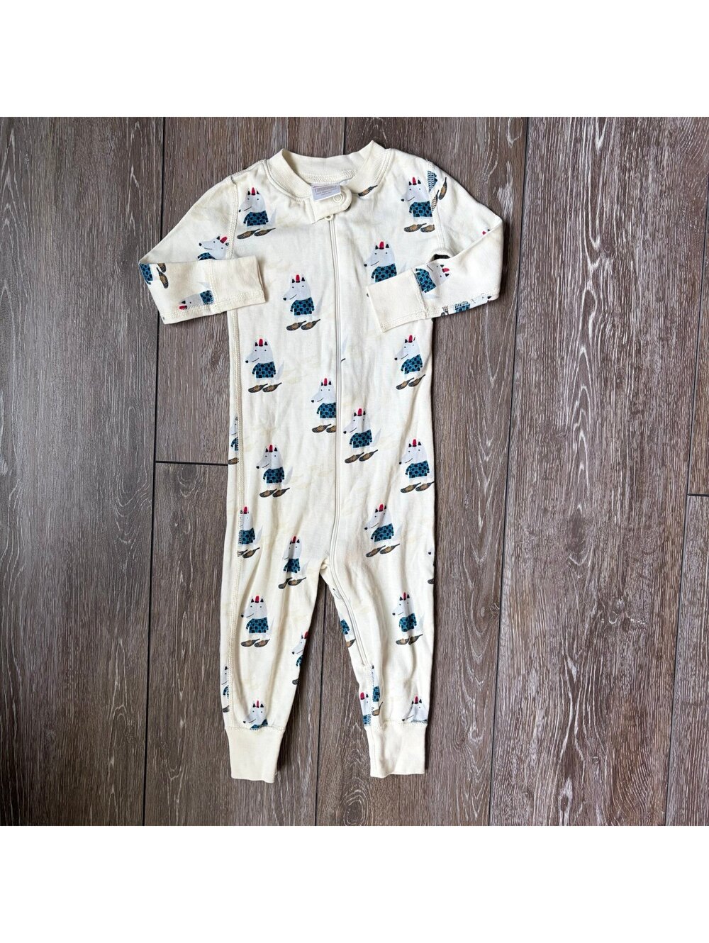 Hanna Andersson Hey Wolfie Organic Zippy Sleeper
